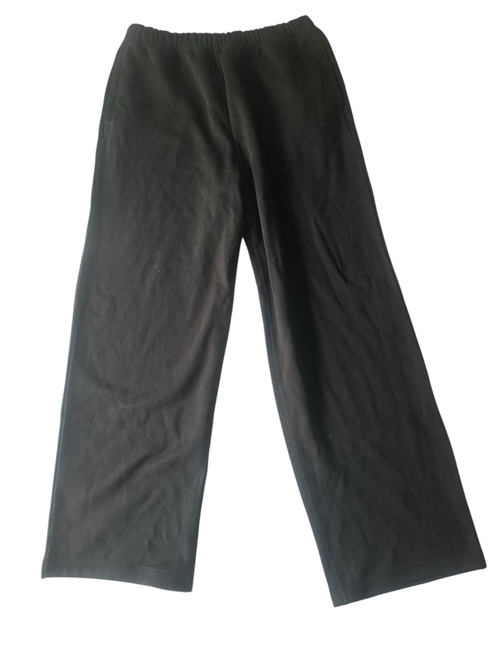SKIMS Cotton Fleece Classic Straight Leg Pant Onyx Size L NWT - Picture 3 of 12